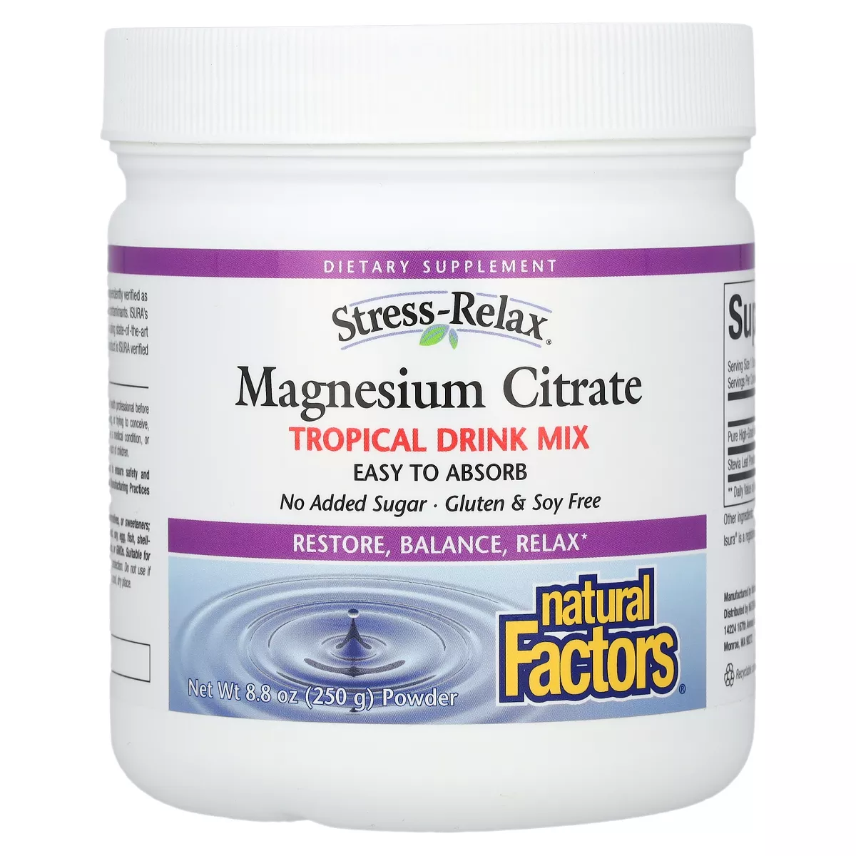 GUEST_faf67df5-b65e-46c6-ae5b-5d5a8e9bbfc8 Citrato de Magnesio Tropical Drink Mix Stress-Relax - 250 g - Imagen 1