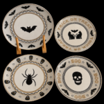 Halloween - Set De 8 Platos Cerámica