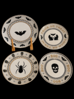 Halloween - Set De 8 Platos Cerámica